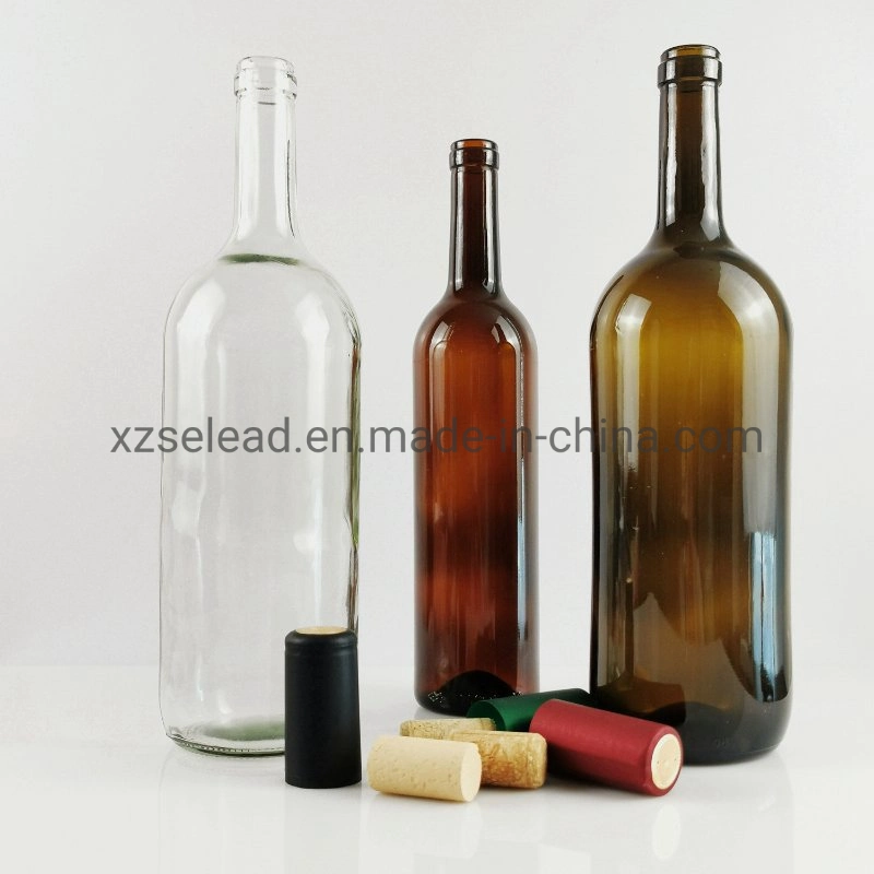 187ml 375ml 500ml 750ml 1000ml Bordeaux Burgundy Shape Red Wine Glass Bottle Green Glass Grape Wine Bottle