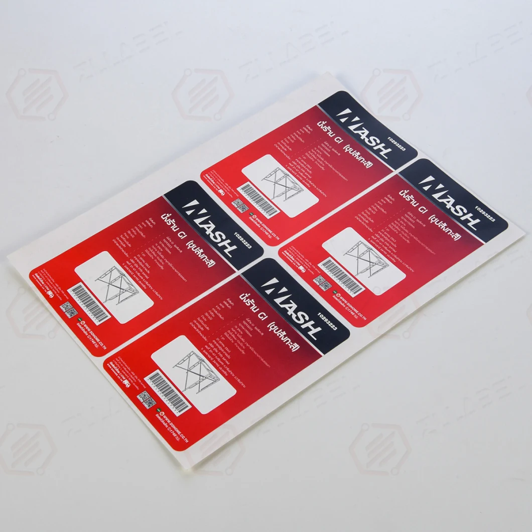 Custom Self Adhesive Sticker Waterproof Label for Industrial Equipment