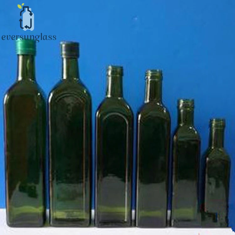 Wholesale 250ml Square Fancy Cooking Oil Use Olive Oil Brown Glass Bottle with Lid