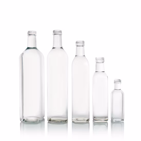 Bottiglia di ampolla di olio di vetro trasparente per dispenser di olio da cucina trasparente a buon mercato di fabbrica
