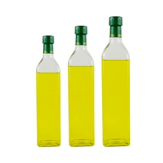 50ml 100ml 250ml 500ml 750ml 1000ml bottiglie di vetro vuote di olio d'oliva trasparente verde ambra personalizzato all'ingrosso per olio