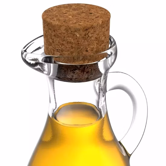 Bottiglia di olio d'oliva/aceto in vetro da 300 ml con tappo in sughero