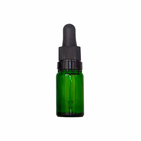 Set professionale di contagocce per oli essenziali con tubo di vetro in gomma e tappo a vite piatto in PP per flaconi di vetro vuoti di oli essenziali in confezioni cosmetiche o mediche